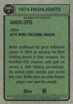 2023 Topps Heritage - 1974 Highlights #74H-1 Amos Otis Back