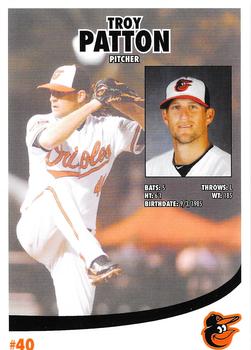 2012 Baltimore Orioles Photocards #NNO Troy Patton Back