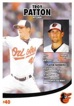 2012 Baltimore Orioles Photocards #NNO Troy Patton Back