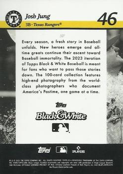 2023 Topps Black & White - Short Print Image Variations #46 Josh Jung Back