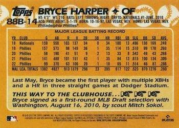 2023 Topps Japan Edition - 1988 Topps Cherry Tree #88B-14 Bryce Harper Back