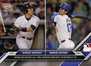 2024 Topps Now #70 Hideki Matsui / Shohei Ohtani Front