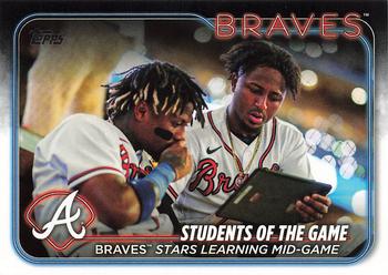 2024 Topps #70 Students of the Game: Braves Stars Learning Mid-Game Front