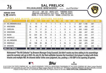 2024 Topps #76 Sal Frelick Back