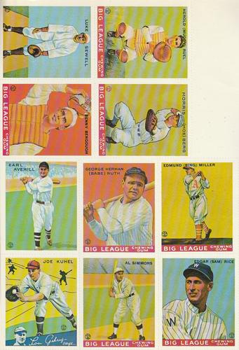 1982 Dover Publications Reprints American League - Dover Publications Reprints American League - Panels #Pg 2 Earl Averill / Babe Ruth / Bing Miller / Joe Kuhel / Al Simmons / Sam Rice / Muddy Ruel / Moe Berg / Luke Sewell / Benny Bengough Front