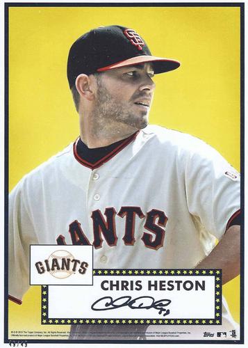 2015 Topps MLB Collection '52 Tribute Call-Up Series 5x7 - Gold 5x7 #NNO Chris Heston Front