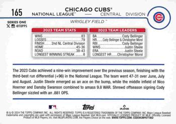 2024 Topps - Gold Foil #165 Chicago Cubs Back