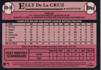 2024 Topps - 1989 Topps Baseball 35th Anniversary #89B-69 Elly De La Cruz Back
