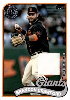 2024 Topps - 1989 Topps Baseball 35th Anniversary Relics #89BR-BC Brandon Crawford Front