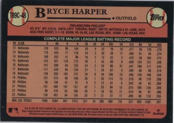 2024 Topps - 1989 Topps Baseball 35th Anniversary Chrome (Series One) #T89C-48 Bryce Harper Back