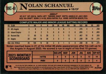 2024 Topps - 1989 Topps Baseball 35th Anniversary Chrome (Series One) #T89C-49 Nolan Schanuel Back