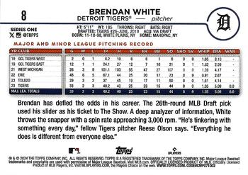 2024 Topps - Yellow #8 Brendan White Back