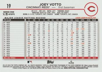 2024 Topps - Yellow #19 Joey Votto Back