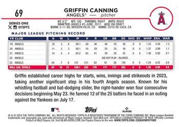 2024 Topps - Yellow #69 Griffin Canning Back