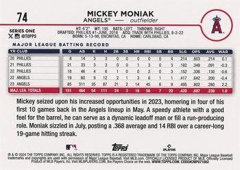 2024 Topps - Yellow #74 Mickey Moniak Back