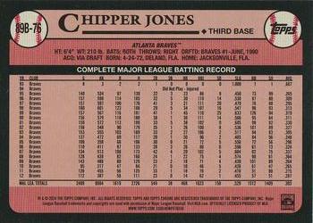 2024 Topps - 1989 Topps Baseball 35th Anniversary Foil #89B-76 Chipper Jones Back