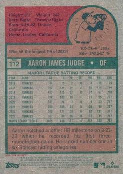 2024 Topps Heritage #112 Aaron Judge Back