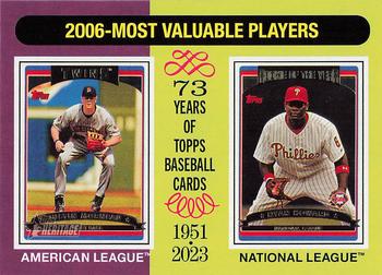 2024 Topps Heritage #203 2006 MVPs (Justin Morneau / Ryan Howard) Front