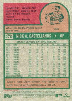 2024 Topps Heritage #270 Nick Castellanos Back