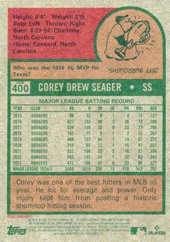 2024 Topps Heritage #400 Corey Seager Back