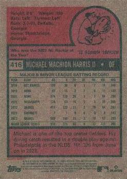 2024 Topps Heritage #416 Michael Harris II Back