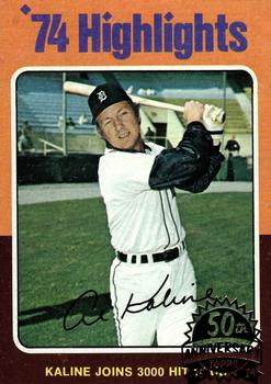 2024 Topps Heritage - 50th Anniversary Buybacks #4 '74 Highlights - Kaline Joins 3000th Hit Club Front