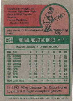 2024 Topps Heritage - 50th Anniversary Buybacks #254 Mike Torrez Back