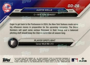 2024 Topps Now Road to Opening Day New York Yankees #OD-28 Austin Wells Back