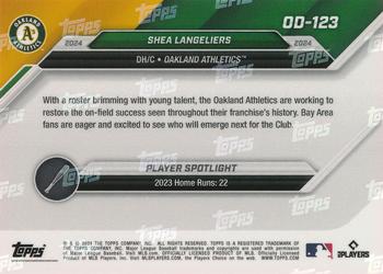 2024 Topps Now Road to Opening Day Oakland Athletics #OD-123 Shea Langeliers Back