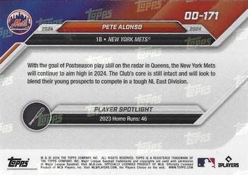 2024 Topps Now Road to Opening Day New York Mets #OD-171 Pete Alonso Back