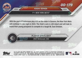 2024 Topps Now Road to Opening Day New York Mets #OD-179 Kodai Senga Back