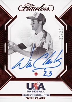2023 Panini Flawless - USA Gems Signatures Ruby #GSR-WC Will Clark Front