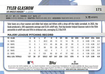 2024 Topps Big League #171 Tyler Glasnow Back