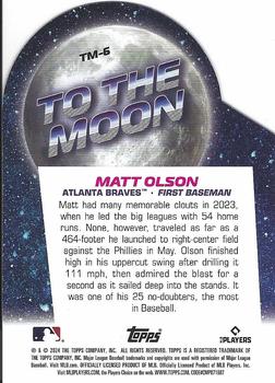2024 Topps Big League - To the Moon Die Cuts #TM-6 Matt Olson Back