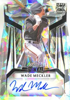 2023 Leaf Metal - Base Autographs Silver Crystal #BA-WM1 Wade Meckler Front