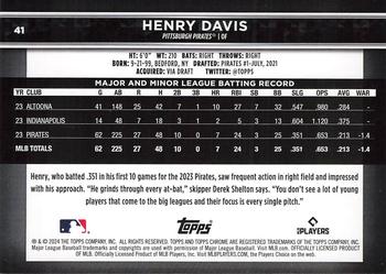 2024 Topps Chrome Black #41 Henry Davis Back