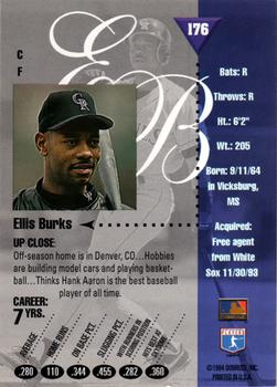 1994 Studio #176 Ellis Burks Back