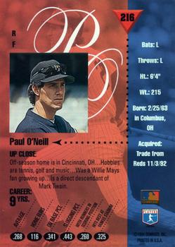 1994 Studio #216 Paul O'Neill Back