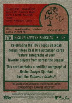 2024 Topps Heritage - Real One Autographs Special Edition Red Ink #ROA-HK Heston Kjerstad Back