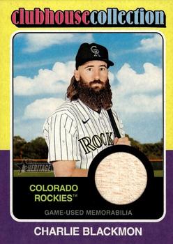 2024 Topps Heritage - Clubhouse Collection Relics #CCR-CBL Charlie Blackmon Front