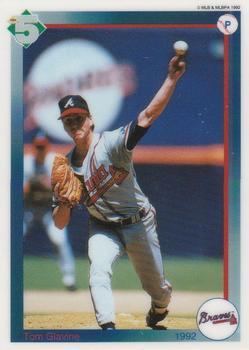 1992 High 5 Reusable Decals - Decals (Cut With Card Backing) #NNO Tom Glavine Front
