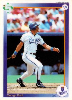 1992 High 5 Reusable Decals - Decals (Cut With Card Backing) #NNO George Brett Front