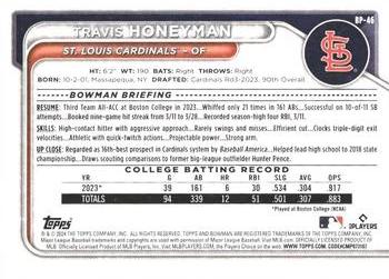 2024 Bowman - Prospects #BP-46 Travis Honeyman Back