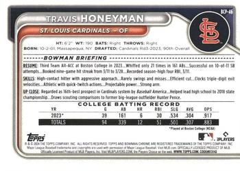 2024 Bowman - Chrome Prospects Black Refractors #BCP-46 Travis Honeyman Back