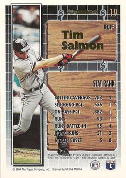 1994 Topps - Black Gold #19 Tim Salmon Back