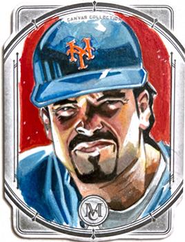 2019 Topps Museum Collection - Canvas Collection Originals Shaped Sketches #NNO Mike Piazza Front