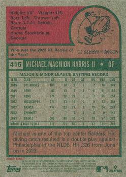 2024 Topps Heritage Mini #416 Michael Harris II Back