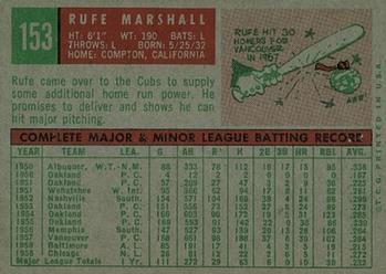 1959 Topps #153 Jim Marshall Back