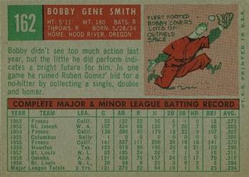 1959 Topps #162 Bobby G. Smith Back