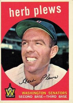 1959 Topps #373 Herb Plews Front